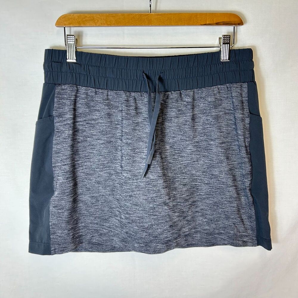 Athleta Women's NWOT Excursion Heathered Gray Drawstring Activewear Skort Size M - Picture 3 of 14